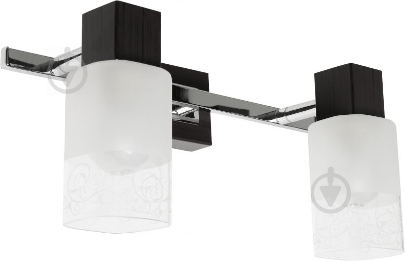 Спот Victoria Lighting 2x40 Вт E14 хром/венге MARS/PL2 - фото 1