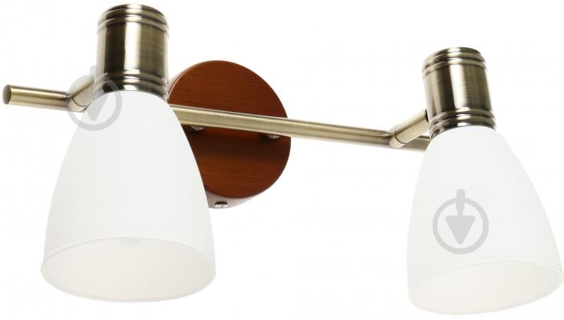 Спот Victoria Lighting 2x40 Вт E14 латунь NIKA/PL2 - фото 1