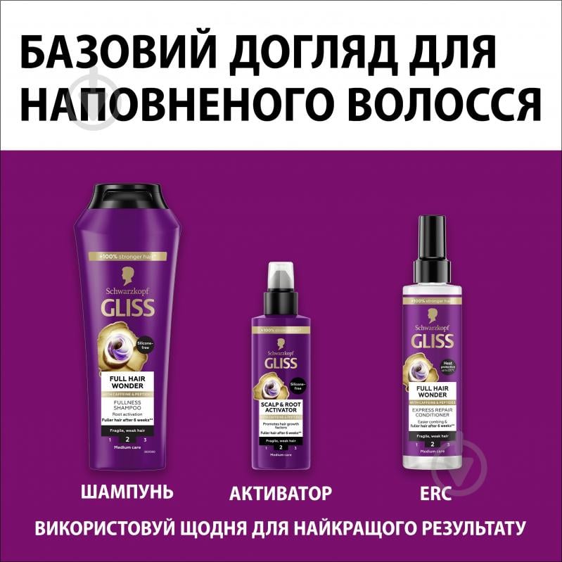 Экспресс-кондиционер GLISS Full Hair Wonder восстанавливающий 200 мл - фото 9 Экспресс-кондиционер GLISS Full Hair Wonder восстанавливающий 200 мл - фото 9