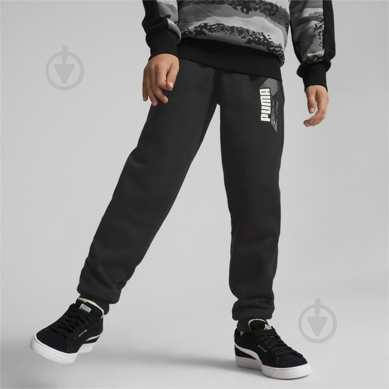 Брюки Puma ALPHA SWEATPANTS FL B 67010801 р. 164 черный - фото 3