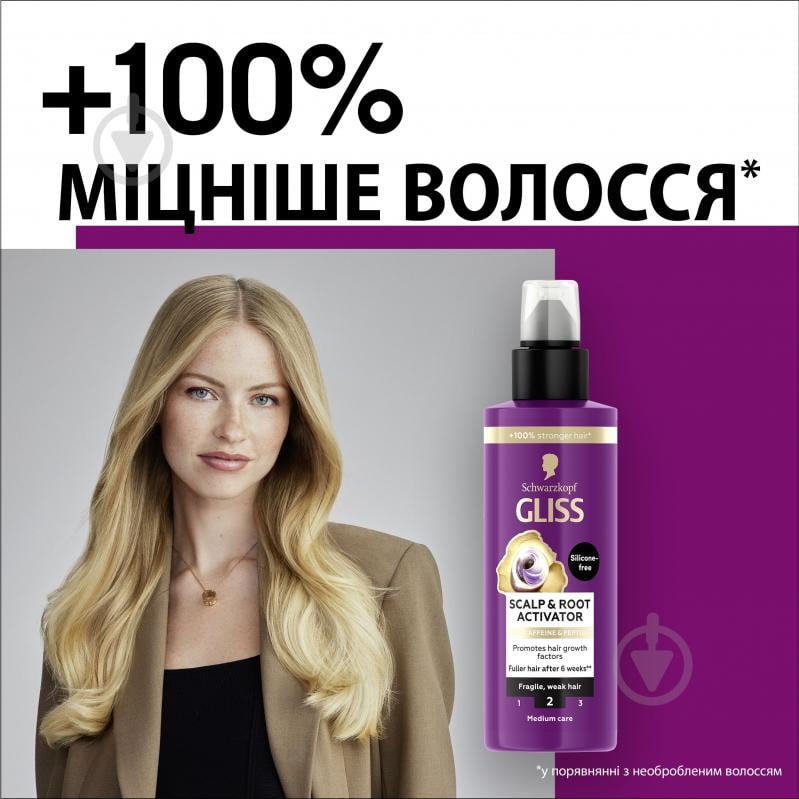 Сироватка GLISS Full Hair Wonder активатор для шкіри голови та коренів волосся 100 мл - фото 3 Сироватка GLISS Full Hair Wonder активатор для шкіри голови та коренів волосся 100 мл - фото 3