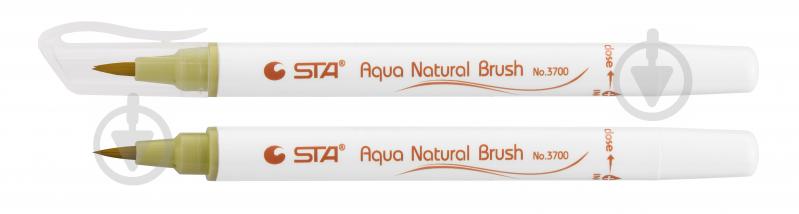 Маркер акварельный STA кисточка AQUA NATURAL BRUSH STA3700-55 оливково-желтый - фото 1