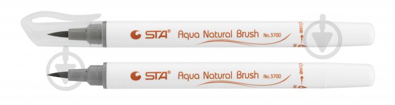 Маркер акварельний STA пензлик AQUA NATURAL BRUSH STA3700-70 натуральний сірий - фото 1