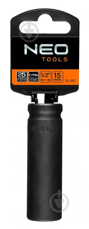 Головка NEO tools 15 мм 12-315 - фото 1 Головка NEO tools 15 мм 12-315 - фото 1