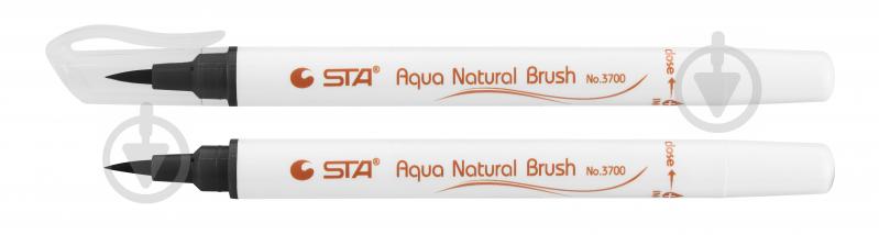 Маркер акварельний STA пензлик AQUA NATURAL BRUSH STA3700-72 чорний - фото 1