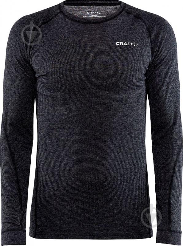 Футболка з довгим рукавом Craft CORE WOOL MERINO LS TEE M 1911546-998000 р.XXL чорний - фото 1