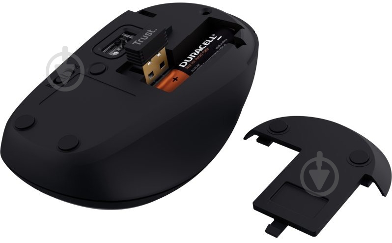 Мышка Trust Yvi+ Compact Multi-Device WL/BT/USB-A black (25440_TRUST) - фото 2 Мышка Trust Yvi+ Compact Multi-Device WL/BT/USB-A black (25440_TRUST) - фото 2