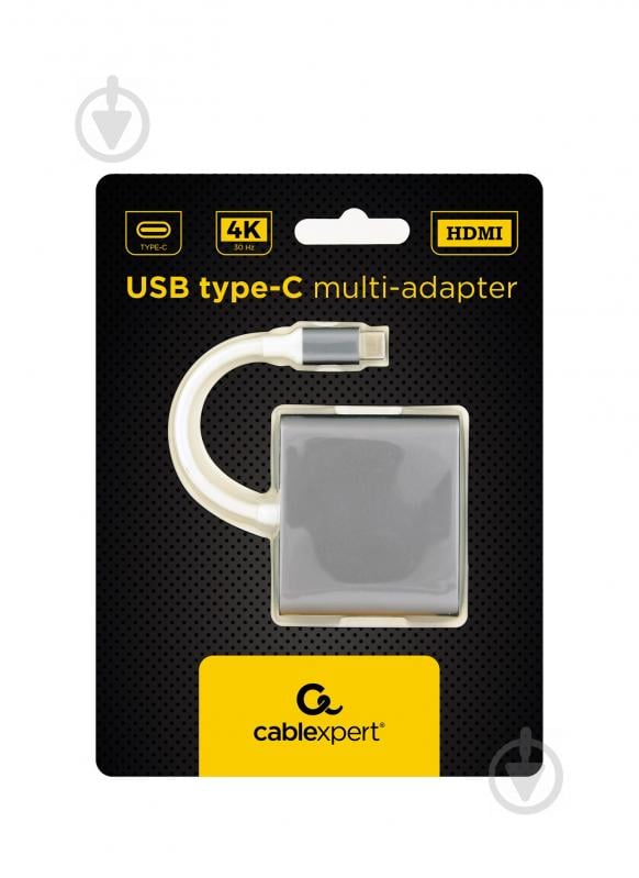 Переходник Cablexpert 0,1 м серый (A-CM-HDMIF-02-SG) Type-C на HDMI - фото 2