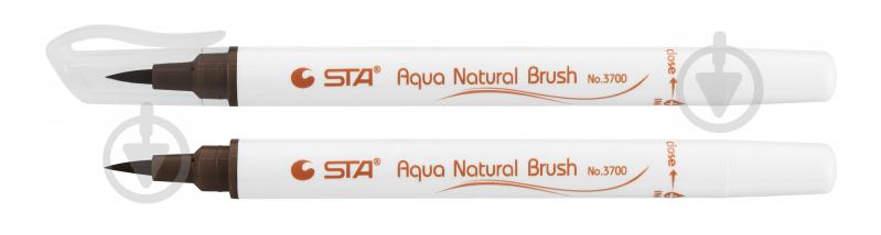 Маркер акварельный STA кисточка AQUA NATURAL BRUSH STA3700-81 шоколадный - фото 1