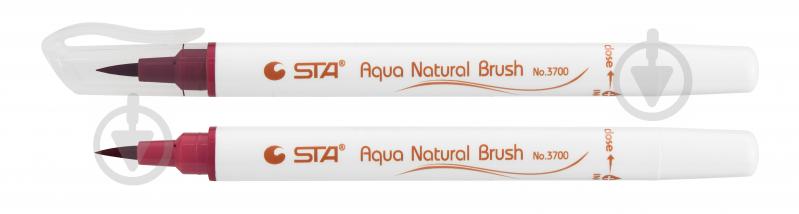 Маркер акварельний STA пензлик AQUA NATURAL BRUSH STA3700-83 червоне вино - фото 1