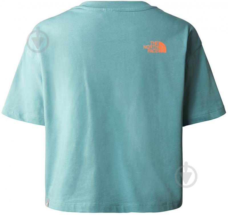 Футболка THE NORTH FACE W D2 GRAPHIC CROP S/S TEE NF0A83FALV21 р.L блакитний - фото 2