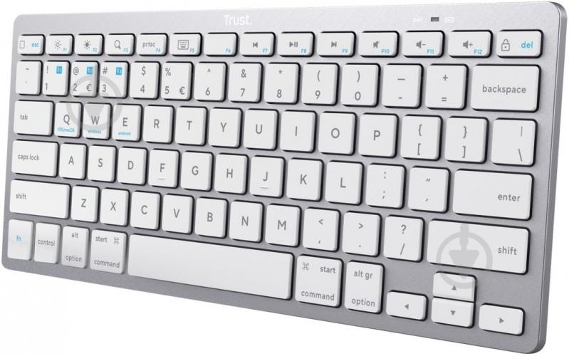 Клавиатура Trust BASICS BT EN/UKR (25486_TRUST) white - фото 2