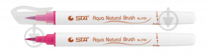 Маркер акварельный STA кисточка AQUA NATURAL BRUSH STA3700-84 красно-розовый - фото 1