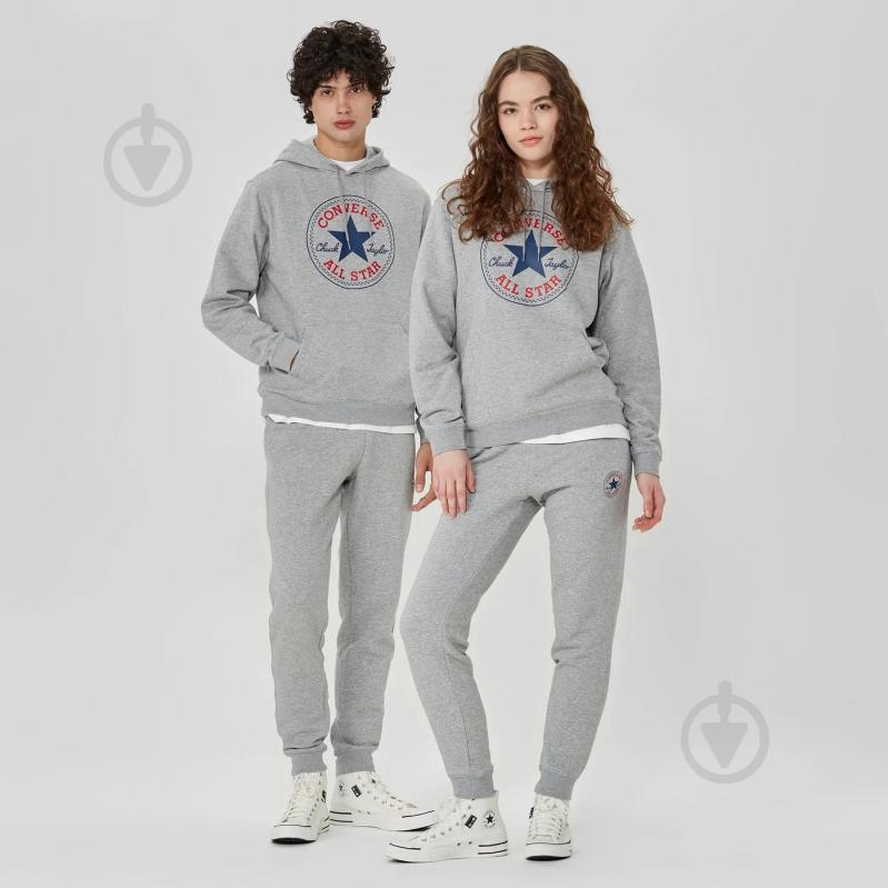 Джемпер Converse STANDARD FIT CENTER FRONT LARGE CHUCK PATCH CORE PO HOODIE FT 10025469-035 р. S сірий - фото 3