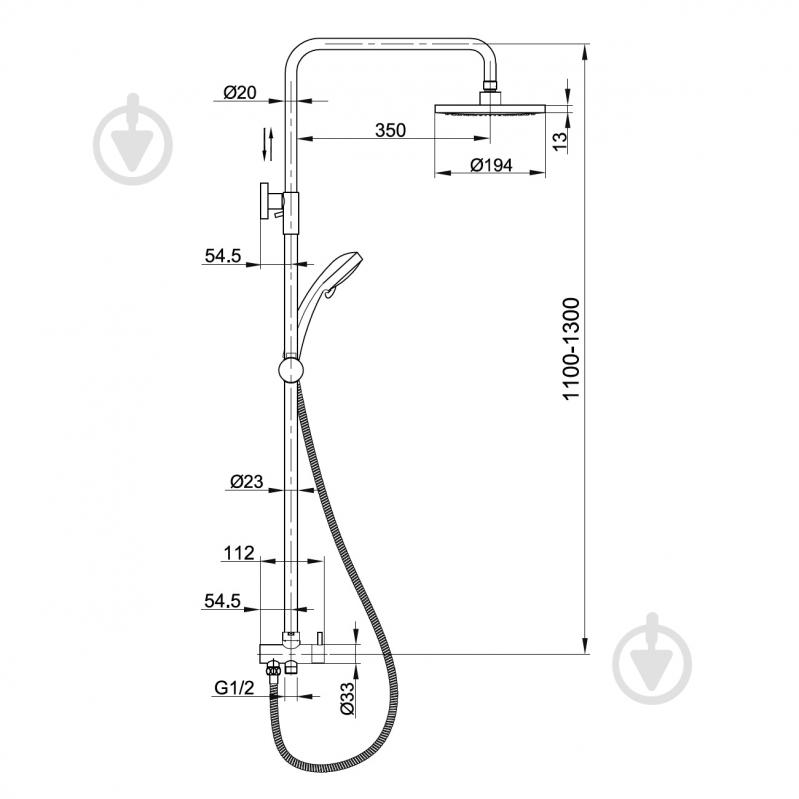 Душевая система Imprese Т-15084 - фото 2