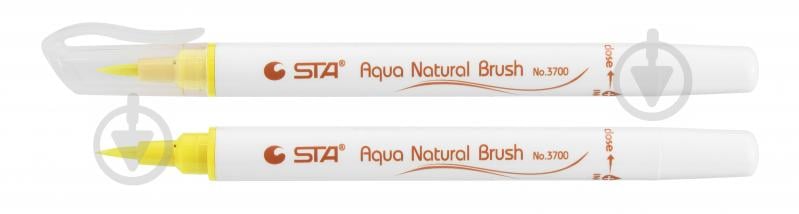 Маркер акварельний STA пензлик AQUA NATURAL BRUSH STA3700-2 світло-жовтий - фото 1