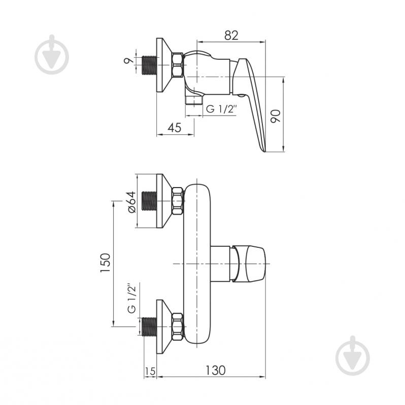 Смеситель для душа Imprese Praha New 15030 - фото 2 Смеситель для душа Imprese Praha New 15030 - фото 2