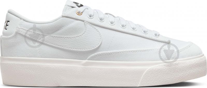 Кеды женские демисезонные Nike W BLAZER LOW PLATFORM CNVS DV7475-100 р.36,5 белые - фото 1