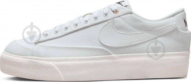 Кеды женские демисезонные Nike W BLAZER LOW PLATFORM CNVS DV7475-100 р.36,5 белые - фото 3