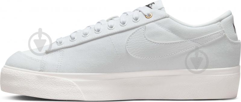 Кеды женские демисезонные Nike W BLAZER LOW PLATFORM CNVS DV7475-100 р.36,5 белые - фото 4