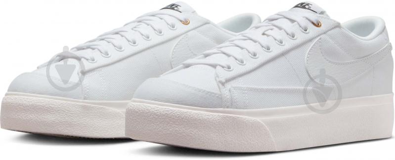 Кеды женские демисезонные Nike W BLAZER LOW PLATFORM CNVS DV7475-100 р.36,5 белые - фото 6