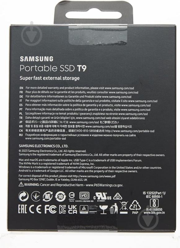 SSD-накопичувач Samsung T9 Shield 4000GB USB Type-C 3D NAND (MU-PG4T0B/EU) - фото 6 SSD-накопичувач Samsung T9 Shield 4000GB USB Type-C 3D NAND (MU-PG4T0B/EU) - фото 6
