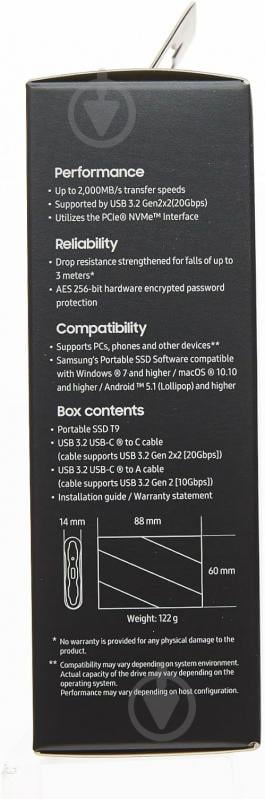 SSD-накопичувач Samsung T9 Shield 4000GB USB Type-C 3D NAND (MU-PG4T0B/EU) - фото 4 SSD-накопичувач Samsung T9 Shield 4000GB USB Type-C 3D NAND (MU-PG4T0B/EU) - фото 4