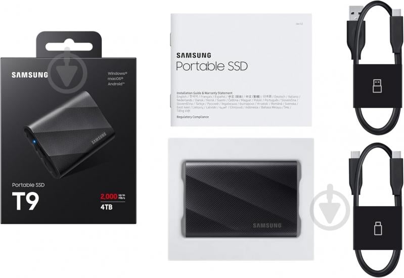 SSD-накопичувач Samsung T9 Shield 4000GB USB Type-C 3D NAND (MU-PG4T0B/EU) - фото 2 SSD-накопичувач Samsung T9 Shield 4000GB USB Type-C 3D NAND (MU-PG4T0B/EU) - фото 2