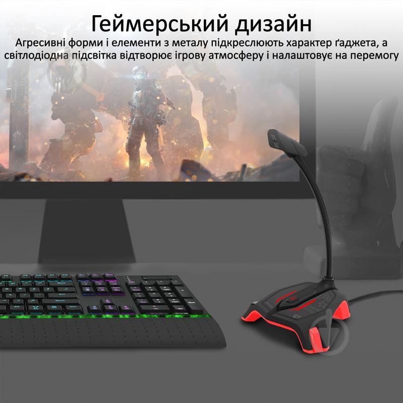 Микрофон Vertux Streamer-2 LED, USB Red - фото 3 Микрофон Vertux Streamer-2 LED, USB Red - фото 3