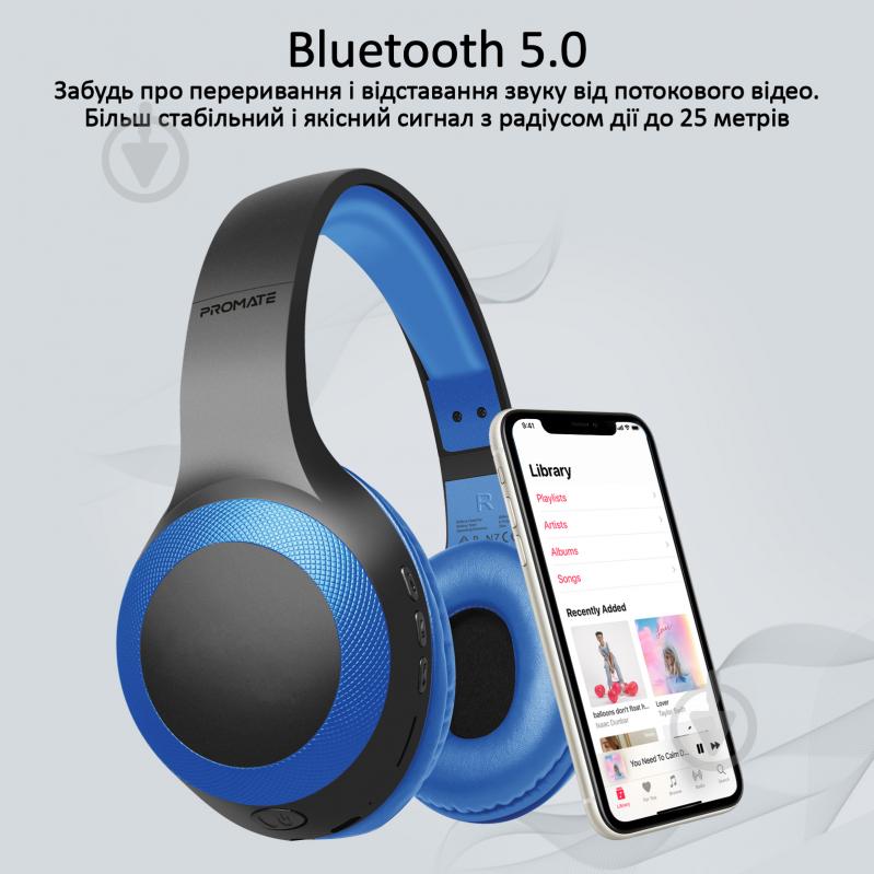 Навушники Promate LaBoca Bluetooth 5.0 blue (laboca.blue) - фото 2