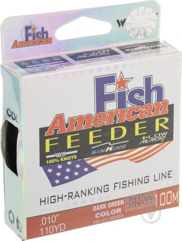 Леска  Winner Fish American Feeder 100м 0.22мм 7,4кг НС0002680 - фото 1