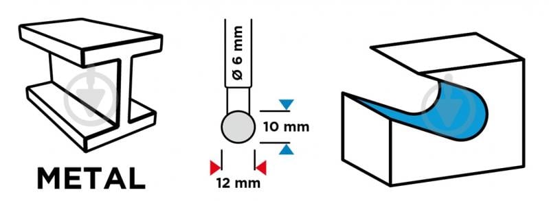 Фреза сферическая GRAPHITE 55H362 - фото 4