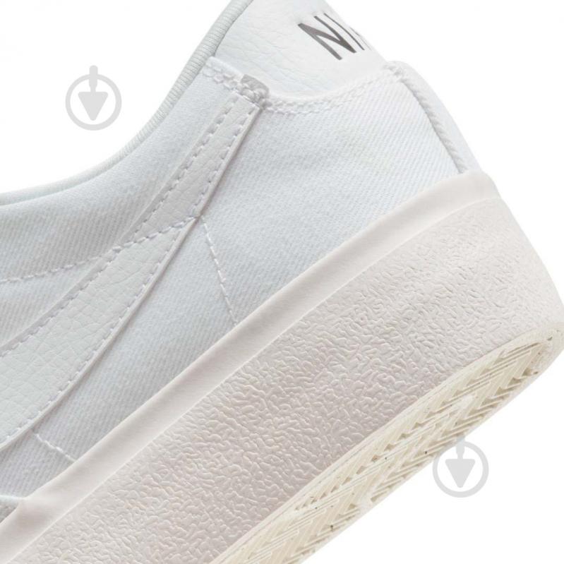 Кеды женские демисезонные Nike W BLAZER LOW PLATFORM CNVS DV7475-100 р.41 белые - фото 9