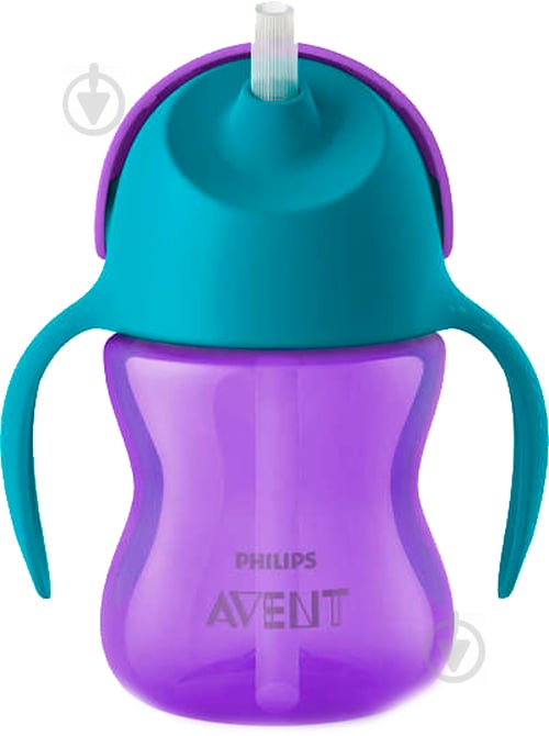 Поїльник Philips Avent з трубочкою 210 мл фіолетовий - фото 1