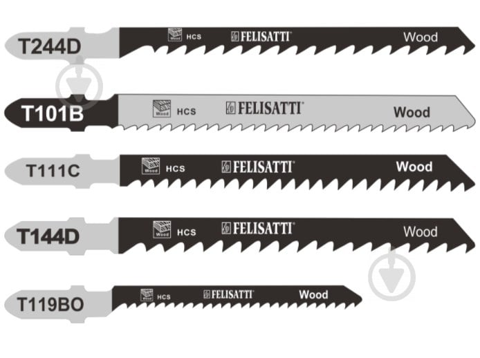 Набір пилок для електролобзика Felisatti 5 шт. F48132 - фото 2