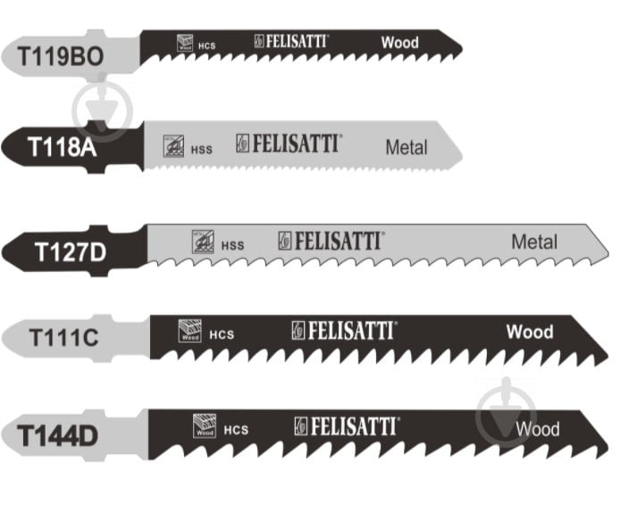 Набір пилок для електролобзика Felisatti 5 шт. F48133 - фото 2