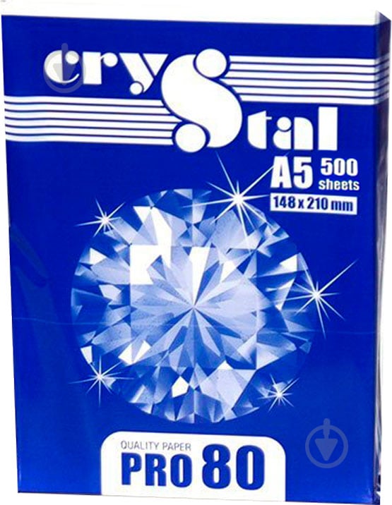 Бумага офисная CRYSTAL A5 80 г/м белый 500 листов - фото 1