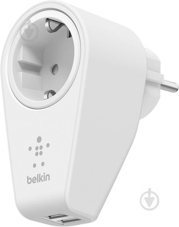 Сетевое зарядное устройство Belkin Boost UP 2 USB + розетка White (F8M102vf) - фото 1