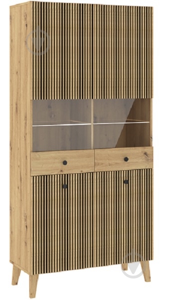 Вітрина Intermeble BERLIN 2д 1900х910х420 мм дуб артізан (5003199DAC) - фото 1 Вітрина Intermeble BERLIN 2д 1900х910х420 мм дуб артізан (5003199DAC) - фото 1