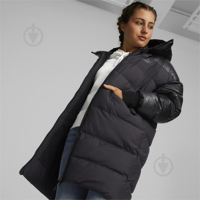 Пальто жіноча зимова Puma PROTECTIVE HOODED POLYBALL COAT 84935901 р.S чорна - фото 2