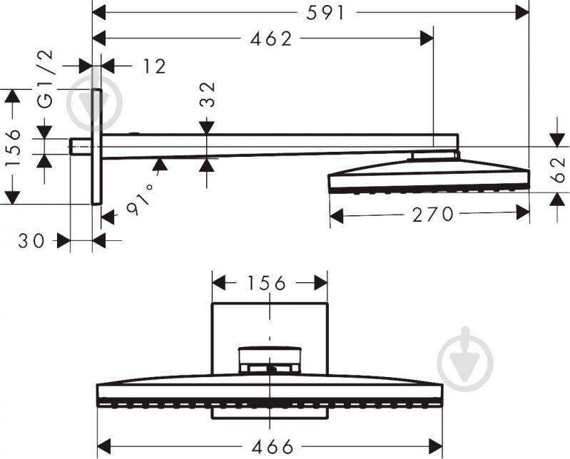 Верхний душ Hansgrohe Rainmaker Select 460 - фото 2 Верхний душ Hansgrohe Rainmaker Select 460 - фото 2