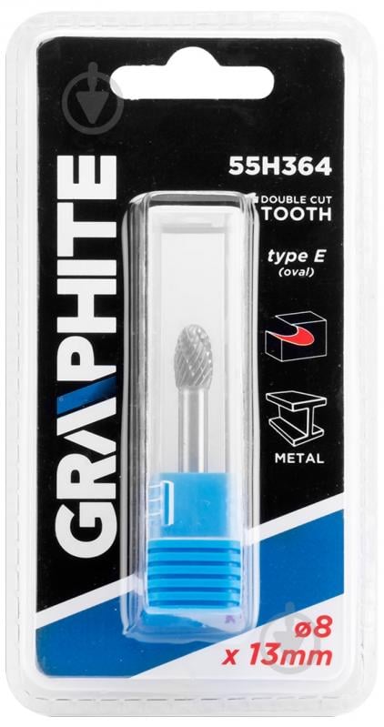 Фреза овальна GRAPHITE 55H364 - фото 2