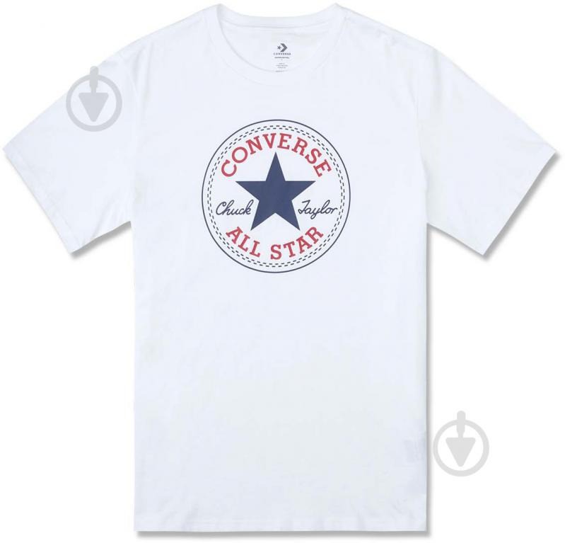 Футболка Converse STANDARD FIT CENTER FRONT CHUCK PATCH CORE TEE 10025459-102 р.2XL білий - фото 1