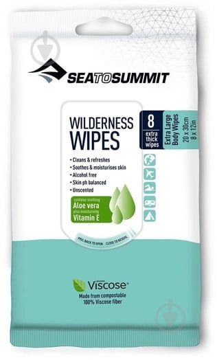 Салфетки влажные для кожи Sea To Summit AWWXL Wilderness Wipes Extra Large AWWXL р.XL 8 шт. - фото 1