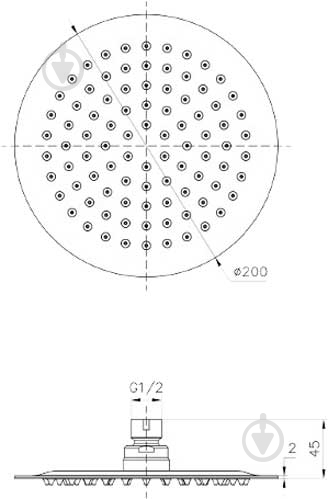 Верхній душ Imprese S200SS2 - фото 2 Верхній душ Imprese S200SS2 - фото 2