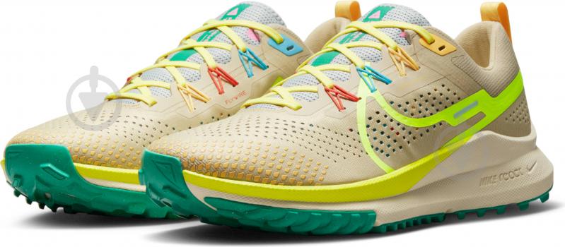 Кросівки чоловічі демісезонні Nike REACT PEGASUS TRAIL 4 DJ6158-700 р.41 жовті - фото 4