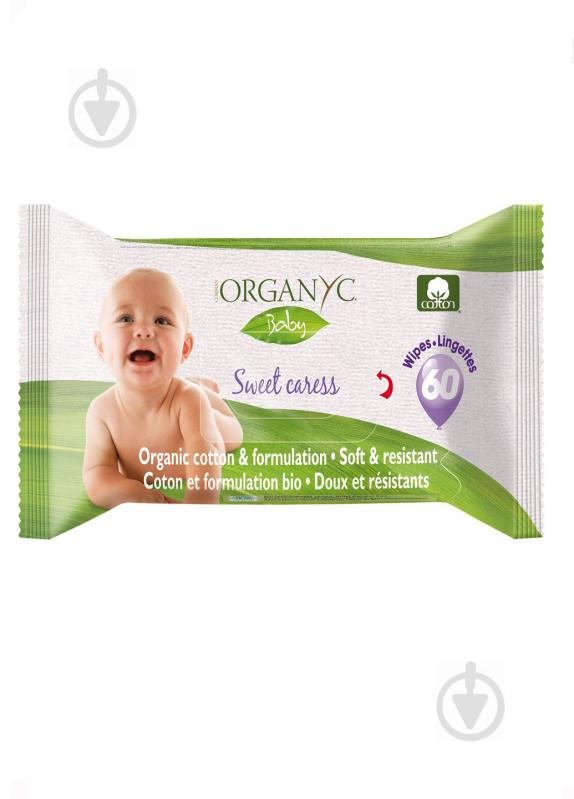 Дитячі вологі серветки Corman Organyc Baby wipes 60 шт. - фото 1