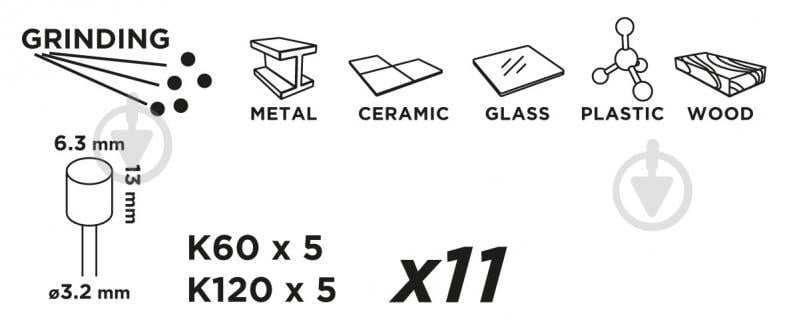 Набір насадок GRAPHITE 55H069 - фото 4