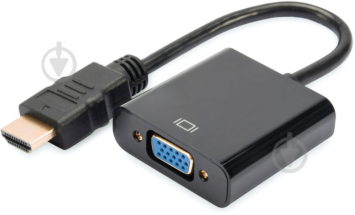 Адаптер Digitus HDMI – VGA чорний (DA-70461) - фото 1