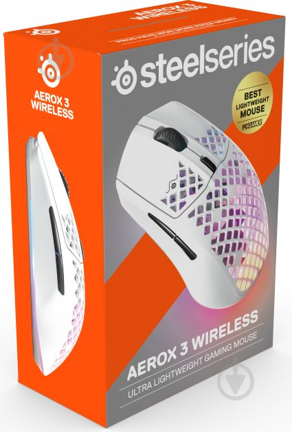 Миша SteelSeries Aerox 3 Wireless Snow (SS62608) - фото 7